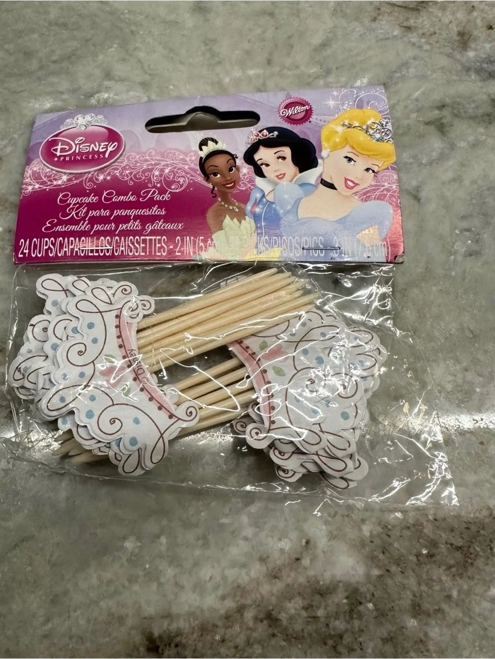 Disney Princess Pink Cupcake Picks - Wilton
